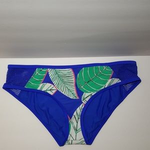 Aerie Tropical Royal Blue Swim Hipster